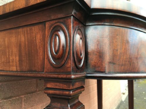 SUPERB LATE 18TH CENTURY GEORGE III PERIOD BOWFRONT SERVING OR CONSOLE TABLE - ADDITIONAL PHOTO 6