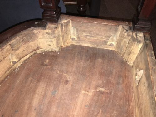 SUPERB LATE 18TH CENTURY GEORGE III PERIOD BOWFRONT SERVING OR CONSOLE TABLE - ADDITIONAL PHOTO 8