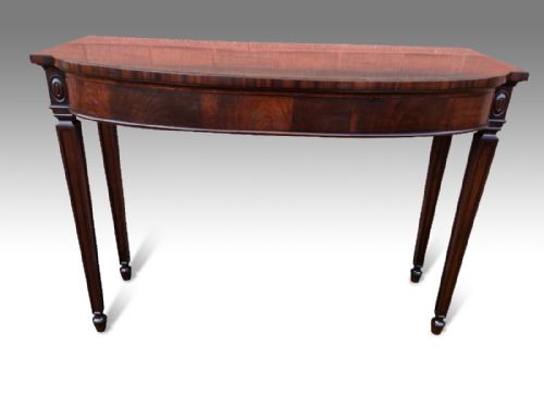 SUPERB LATE 18TH CENTURY GEORGE III PERIOD BOWFRONT SERVING OR CONSOLE TABLE - ADDITIONAL PHOTO 9