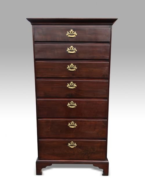 a superb mid 18th c irish mahogany tallboy - CATEGORY: ANTIQUE CHEST OF DRAWERS - DATED GEORGIAN
