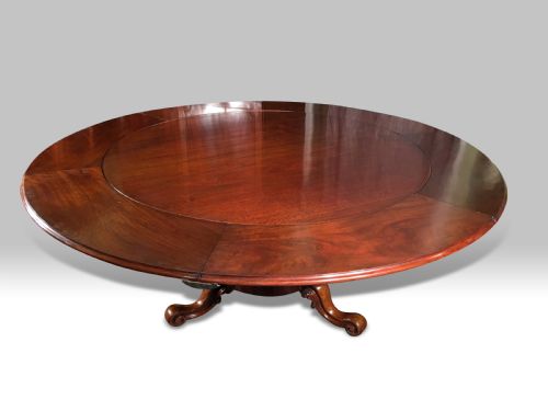 a superb rare william iv expanding circular mahogany dining table - CATEGORY: ANTIQUE TABLES - DATED 19TH CENTURY