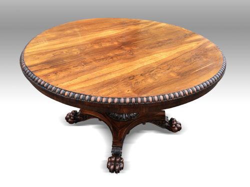 AN EXQUISITE REGENCY ROSEWOOD CENTRE TABLE IN THE MANNER OFF TROTTERS EDINDURGH - ADDITIONAL PHOTO 4