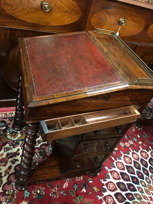 A FINE WILLIAM IV ROSEWOOD DAVENPORT - ADDITIONAL PHOTO 4