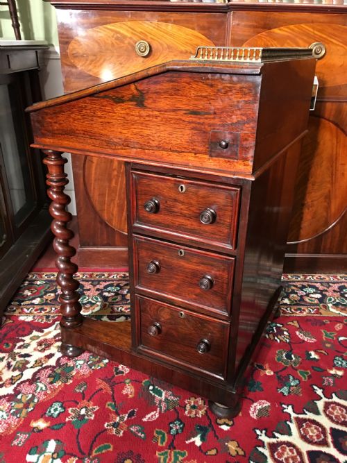 A FINE WILLIAM IV ROSEWOOD DAVENPORT - ADDITIONAL PHOTO 5