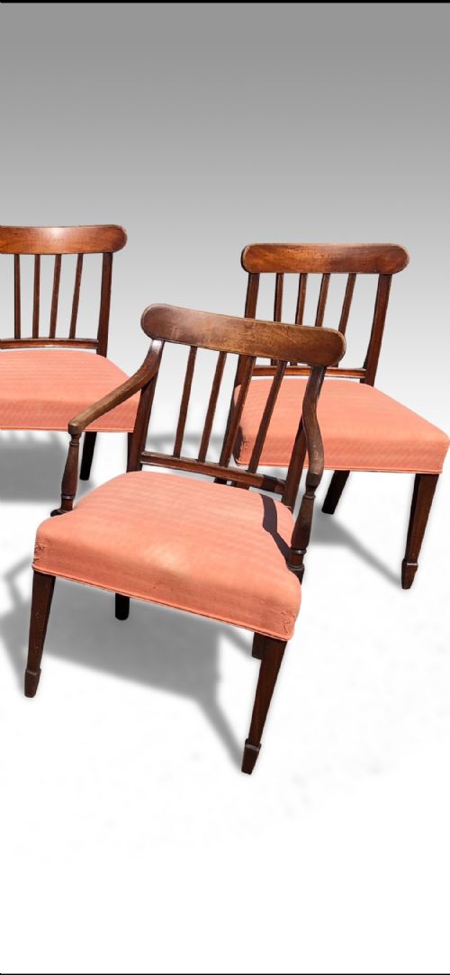 A WONDERFUL VERY HANDSOME SET 62 GEORGE III SHERATON MAHOGANY DINING CHAIRS - ADDITIONAL PHOTO 5