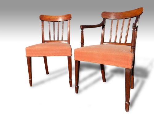 A WONDERFUL VERY HANDSOME SET 62 GEORGE III SHERATON MAHOGANY DINING CHAIRS - ADDITIONAL PHOTO 3