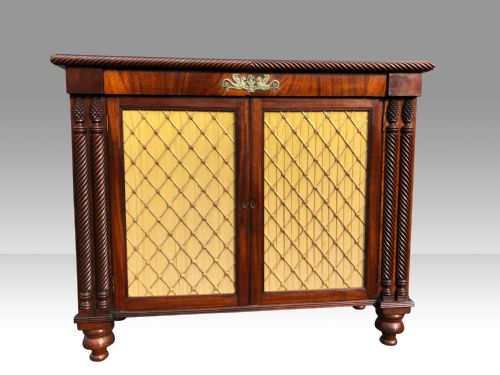 a fine regency irish probably cork mahogany side cabinet - CATEGORY: ANTIQUE CABINETS - DATED REGENCY