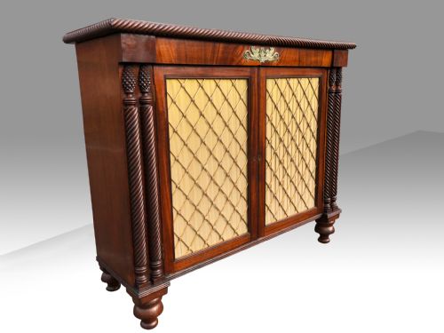 A FINE REGENCY IRISH PROBABLY CORK MAHOGANY SIDE CABINET - ADDITIONAL PHOTO 5