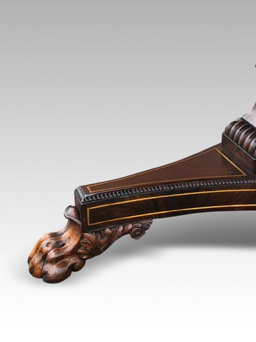 A SUPERB REGENCY ROSEWOOD BRASS INLAID CENTRE TABLE ATTRIBUTED TO GILLOWS OF LANCASTER - ADDITIONAL PHOTO 5