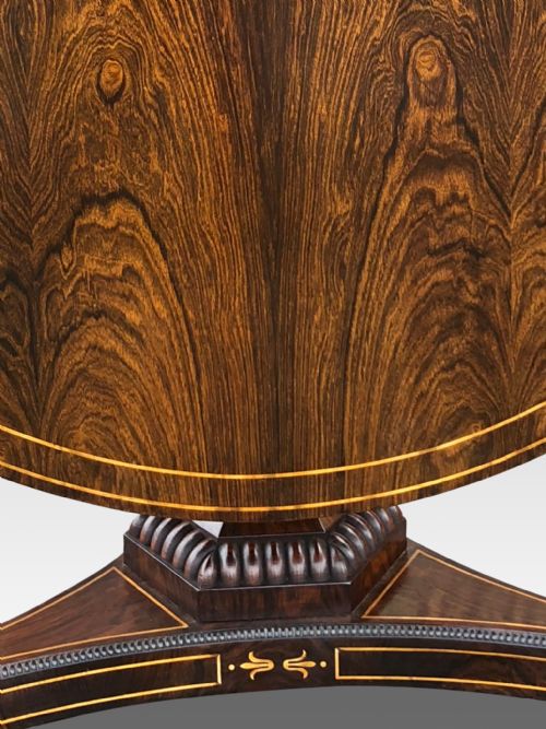 A SUPERB REGENCY ROSEWOOD BRASS INLAID CENTRE TABLE ATTRIBUTED TO GILLOWS OF LANCASTER - ADDITIONAL PHOTO 12
