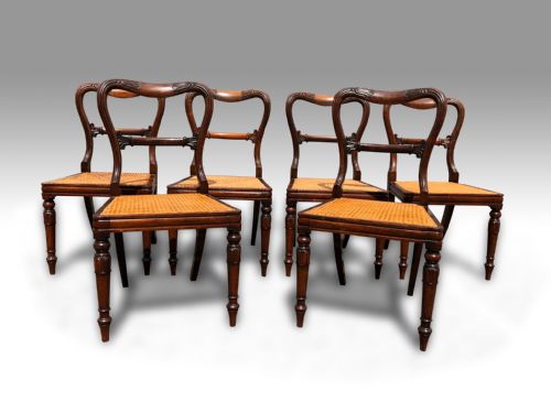 A SUPERB SET OF 6 WILLIAM IV ROSEWOOD DINING CHAIRS ATTRIBUTED TO GILLOWS - ADDITIONAL PHOTO 1