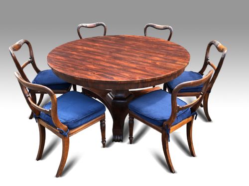 A SUPERB SET OF 6 WILLIAM IV ROSEWOOD DINING CHAIRS ATTRIBUTED TO GILLOWS - ADDITIONAL PHOTO 3