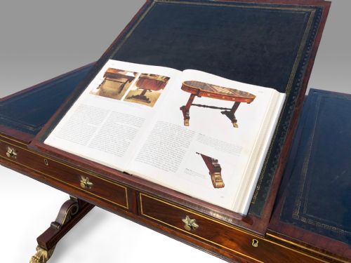 SUPERB IMPORTANT REGENCY ROSEWOOD BRASS INLAID LIBRARY READING TABLE WITH ORMOLU MOUNTS ATTRIBUTED TO GILLOWS - ADDITIONAL PHOTO 6