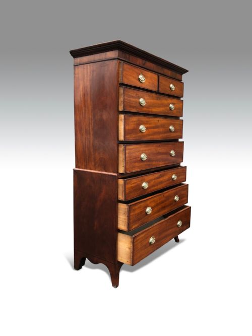 A DELIGHTFUL GEORGE III MAHOGANY TALLBOY OF WONDERFULLY SMALL SIZE - ADDITIONAL PHOTO 1