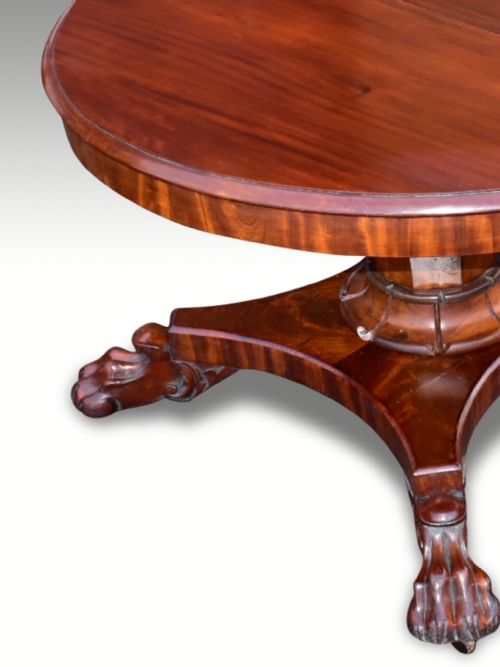 A FINE REGENCY MAHOGANY CIRCULAR EXTENDING DINING TABLE - ADDITIONAL PHOTO 4