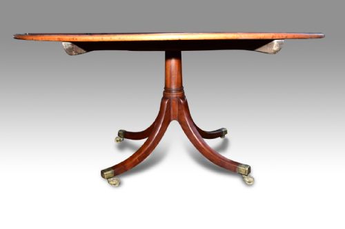 A FINE GEORGE III MAHOGANY OVAL TILT TOP BREAKFAST TABLE - ADDITIONAL PHOTO 2