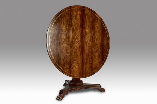 a superb regency rosewood brass inlaid centre table attributed to gillows of lancaster - CATEGORY: ANTIQUE TABLES - DATED REGENCY
