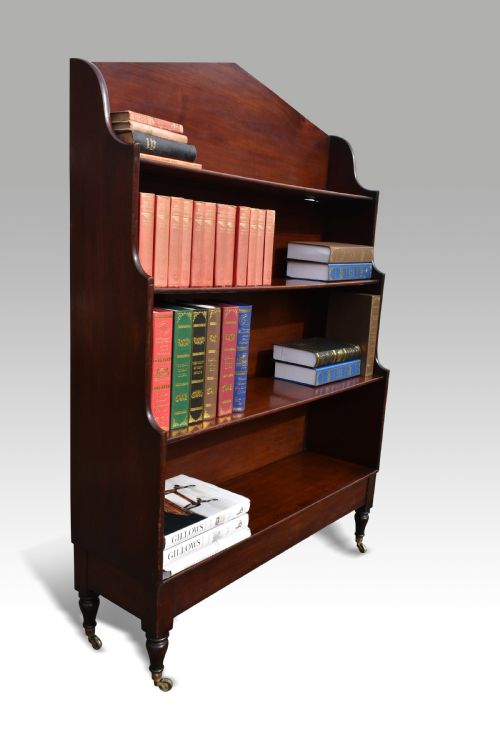 A WILLIAM IV MAHOGANY WATERFALL BOOKCASE - ADDITIONAL PHOTO 4