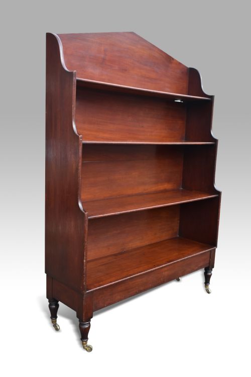 A WILLIAM IV MAHOGANY WATERFALL BOOKCASE - ADDITIONAL PHOTO 6