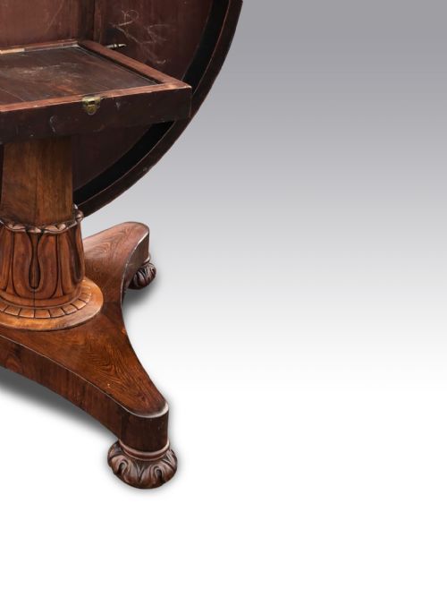 A LATE REGENCY ROSEWOOD CENTRE TABLE - ADDITIONAL PHOTO 4