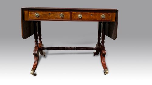 A FINE IRISH REGENCY MAHOGANY SOFA TABLE - ADDITIONAL PHOTO 2
