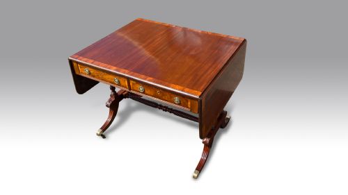 A FINE IRISH REGENCY MAHOGANY SOFA TABLE - ADDITIONAL PHOTO 3