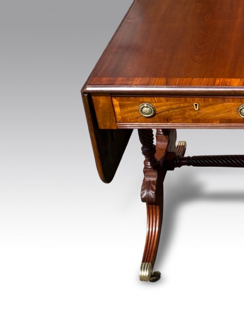 A FINE IRISH REGENCY MAHOGANY SOFA TABLE - ADDITIONAL PHOTO 4
