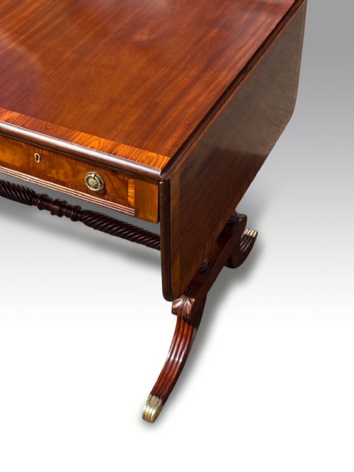 A FINE IRISH REGENCY MAHOGANY SOFA TABLE - ADDITIONAL PHOTO 7