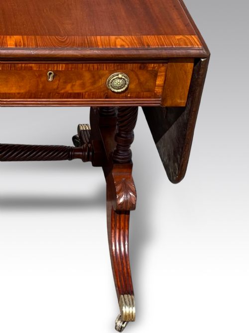 A FINE IRISH REGENCY MAHOGANY SOFA TABLE - ADDITIONAL PHOTO 8