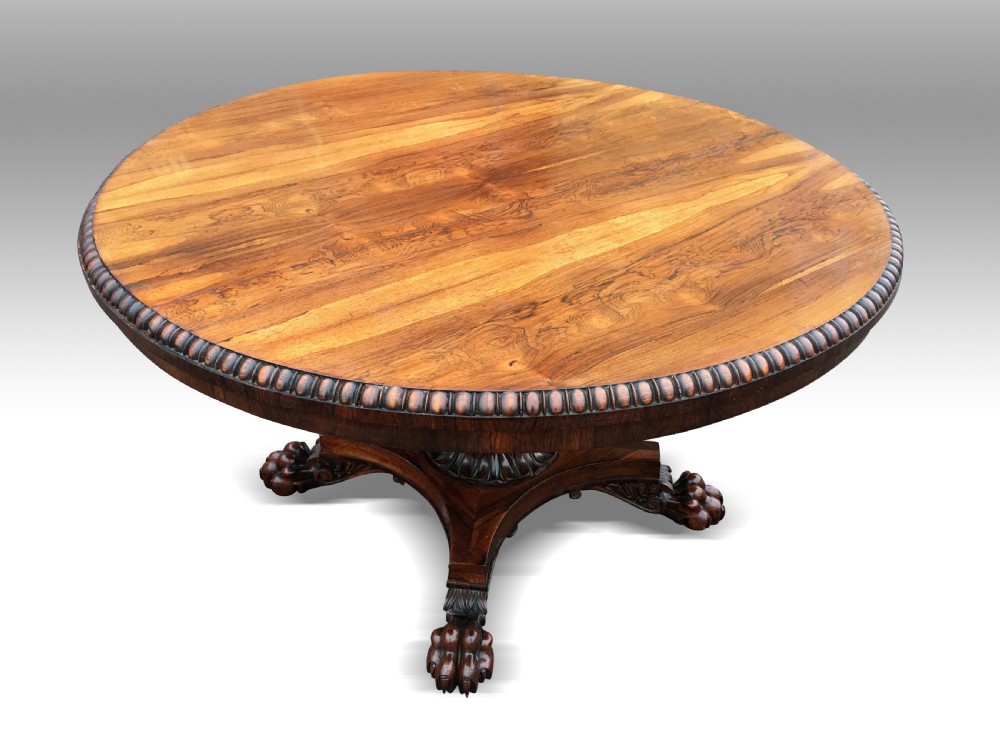 AN EXQUISITE REGENCY ROSEWOOD CENTRE TABLE IN THE MANNER OFF TROTTERS EDINDURGH. View V