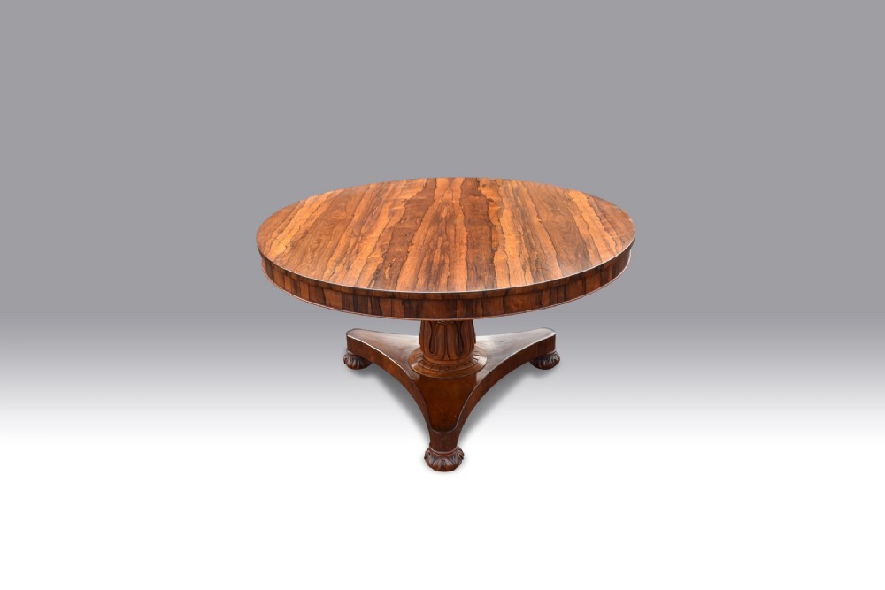 A LATE REGENCY ROSEWOOD CENTRE TABLE. View IV