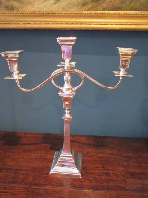 Fine Solid Silver Candleabra