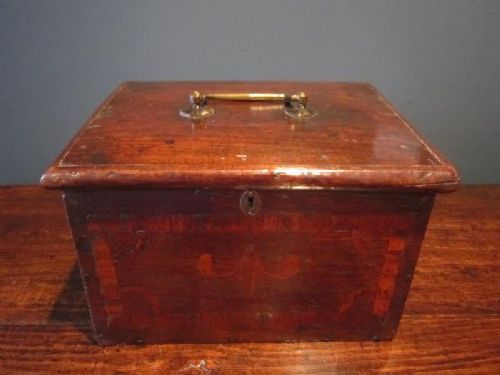 Fine George II Elm Deed Box