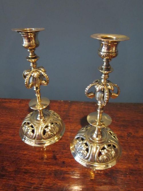 Quality Pair of Desk Candlesticks