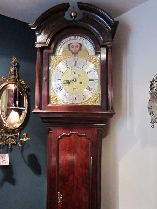 Superb George III Rolling Moon Longcase Clock