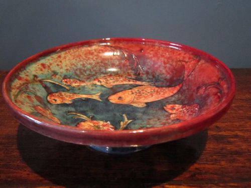 Superb Moorcroft Flambe Fish Bowl