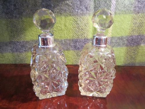 Quality Pair Silver Scent Bottles