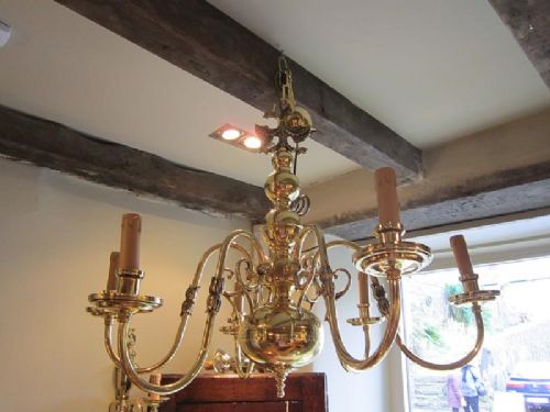 Fine Edwardian Brass Hanging Fitting
