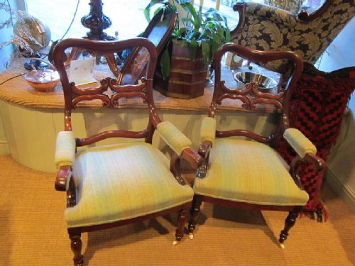 Fine Pair of Regency Rosewood Armchairs