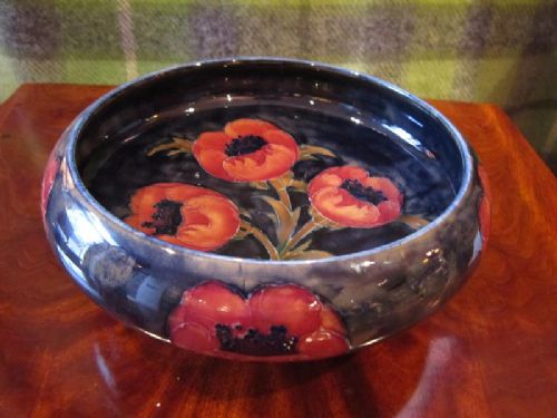 Quality Moorcroft Big Poppy Bowl