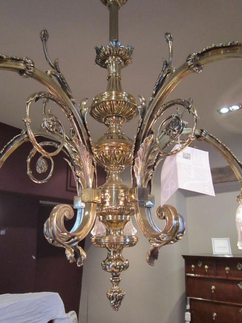 fig 1. SUPERB VICTORIAN CAST BRASS GASOLIER