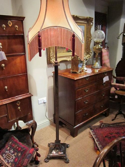 Superb Edwardian Rise and Fall Standard Lamp