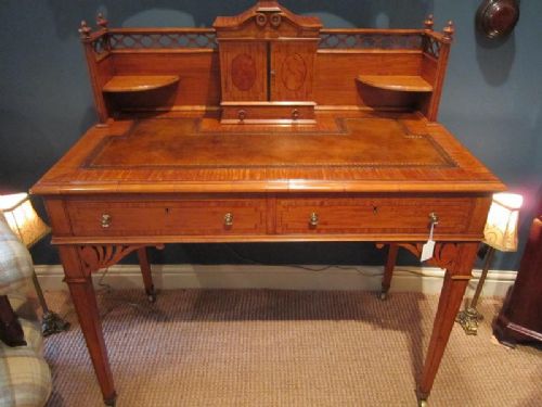 Superb Edwardian Period Satinwood Desk