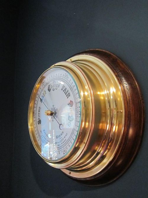 Quality Large Edwardian Marine Barometer