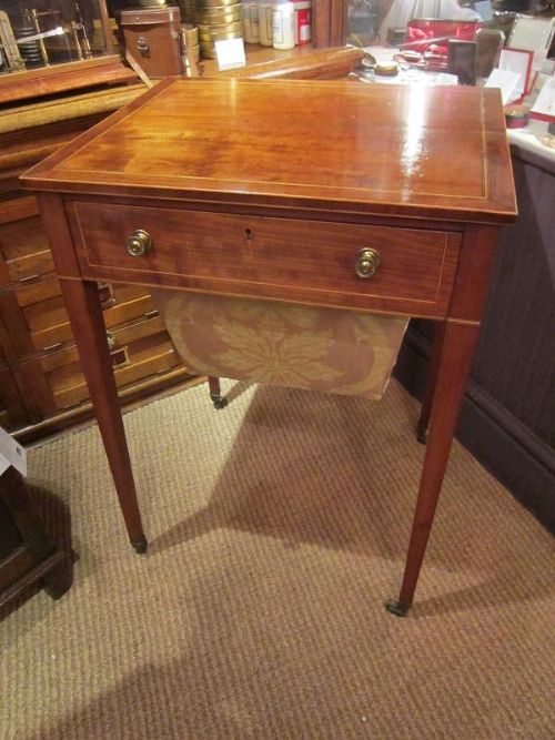 Fine George III Mahogany Writing/sewing Table