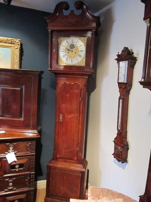 fig 1. FINE GEORGIAN WHITEHAVEN LONGCASE CLOCK