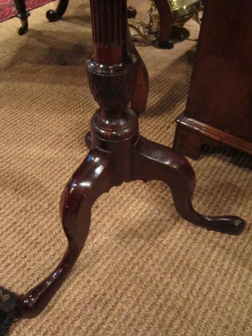 fig 1. FINE LATE GEORGIAN CANDLE TABLE
