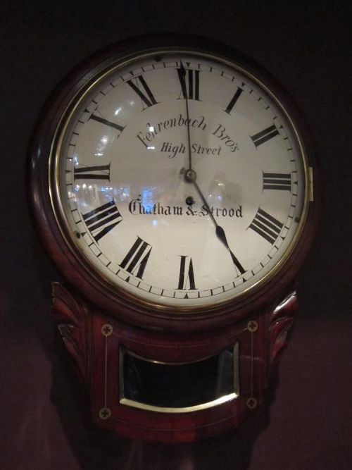 Fine Early Victorian Single Fusee Drop Dial Wallclock
