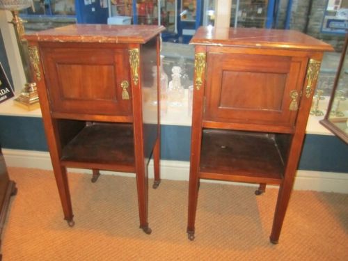 Superb Pair of Empire Style Bedside Cabinets