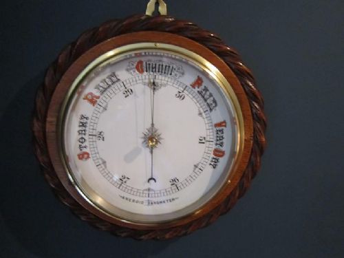 Large Victorian Ropetwist Barometer